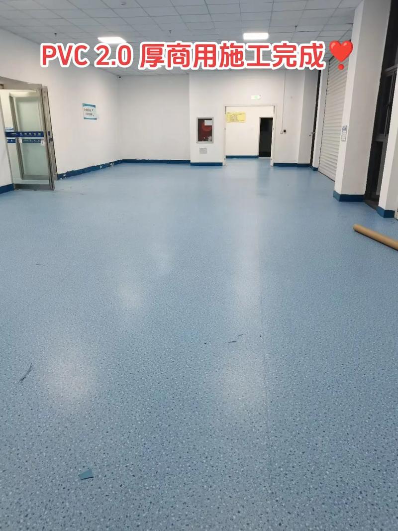 2.0 厚商用施工完成#pvc塑膠地板 #施工現場實拍